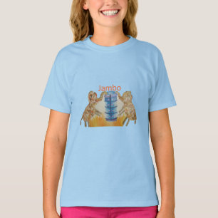 Camiseta Impressão de Arte de Elefantes Africanos Crianças