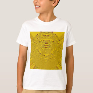 Camiseta Impressão de Arte de Leão ouro
