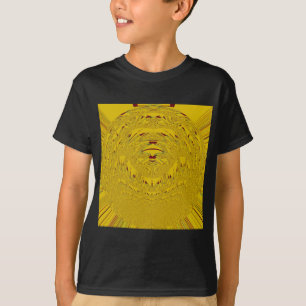 Camiseta Impressão de Arte de Leão ouro