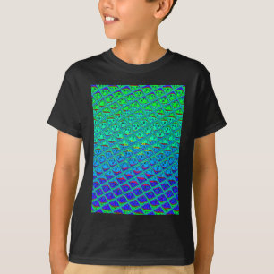 Camiseta Impressão de Arte de Motif Azul Italiano