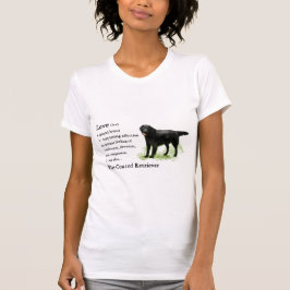 Camiseta Impressão de Arte de Retriever Revestida Plana