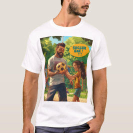 Camiseta Impressão de Arte Digital do Pai de Futebol