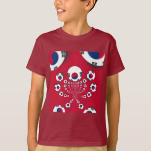 Camiseta Impressão de Arte do Caleidoscópio da Coreia do Su