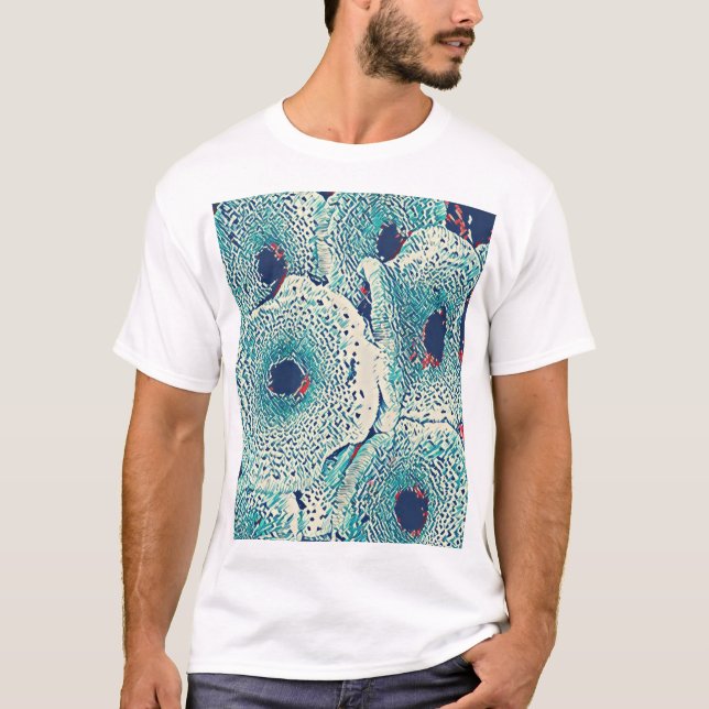 Camiseta Impressão de Arte do Cogumelo Clássico (Frente)