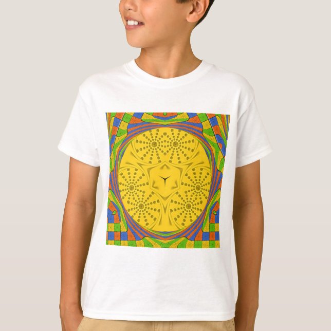 Camiseta Impressão de arte egípcia com Design de quadros ch (Frente)