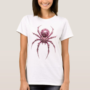 Camiseta Impressão de Arte em Abstrato Rosa Ousado