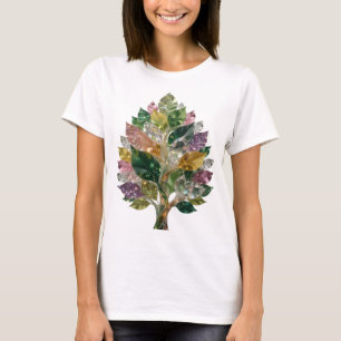 Camiseta Impressão de Arte em Prata ARTE ABSTRATA Elegante
