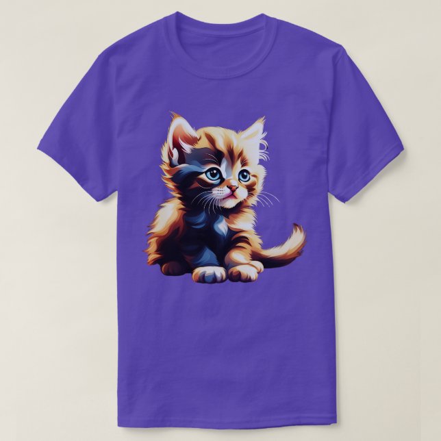 Camiseta impressão de arte engraçada de gato Este bonitinho (Frente do Design)