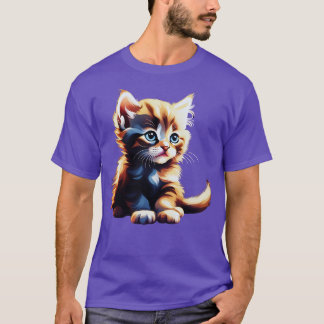 Camiseta impressão de arte engraçada de gato Este bonitinho