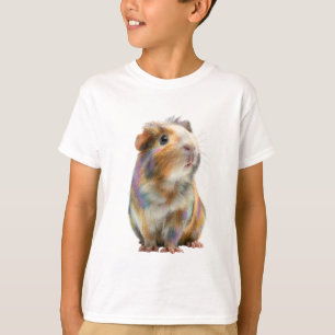 Camiseta Impressão de Arte Fina de Porquinho-da-Índia Arco-