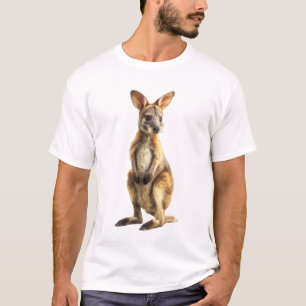 Camiseta Impressão de Arte Fina do Adorável Retrato de Wall