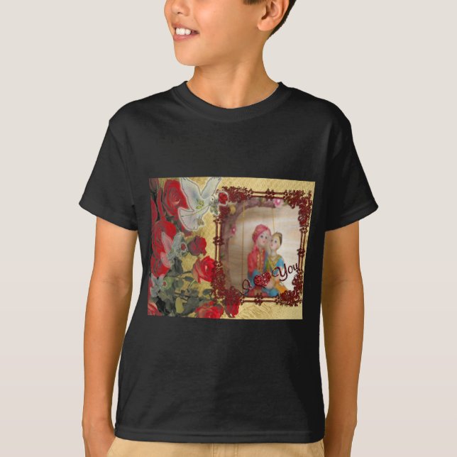 Camiseta Impressão de Arte Gráfica Doll de Casamento (Frente)