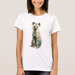 Camiseta Impressão de Arte Hyena Luminosa
