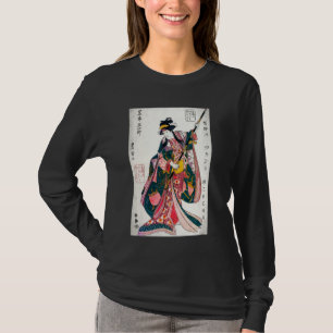 Camiseta Impressão de Arte Japonesa Geisha Ukiyo-e Aestétic