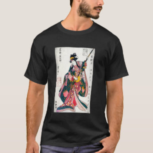Camiseta Impressão de Arte Japonesa Geisha Ukiyo-e Aestétic