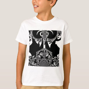 Camiseta Impressão de Arte Negra e Branca Africano