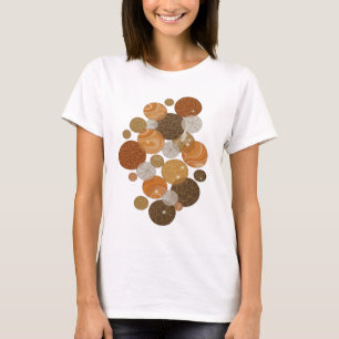 Camiseta Impressão de BOLORANJA BORBULHAS Cinza Atraente