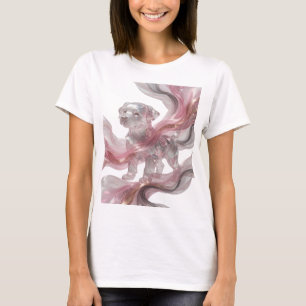 Camiseta Impressão de cachorrinho GLASSY prateado na moda