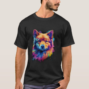 Camiseta Impressão de Cachorro Finlandês Spitz Cachorro Cac