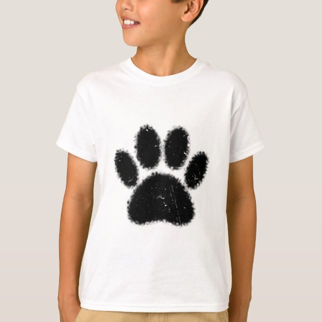 Camiseta Impressão De Canas De Cães Sólidas E Afastadas (Frente)