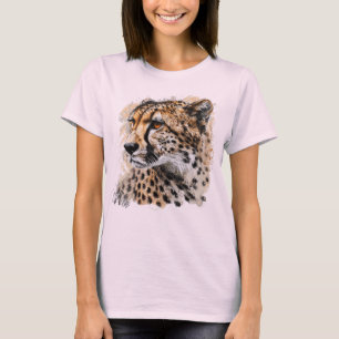Camiseta Impressão de Chita Fierce Tee Gráfico de Mulheres