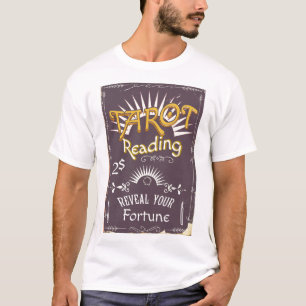 Camiseta Impressão de colheita do Tarot Reader