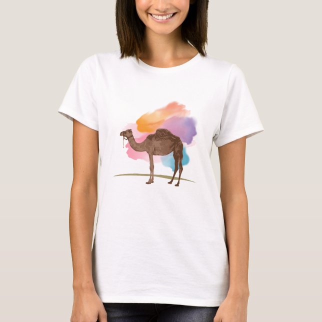 Camiseta Impressão de Cores Aquáticas (Frente)