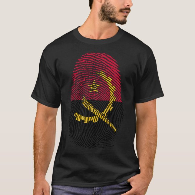 Camiseta Impressão de dedo - Angola (Frente)