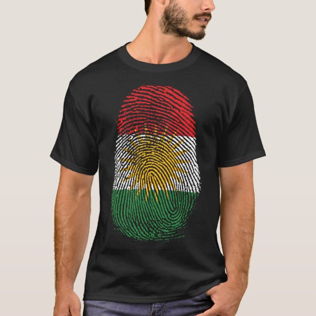 Camiseta Impressão de dedo - Curdistão (Frente)
