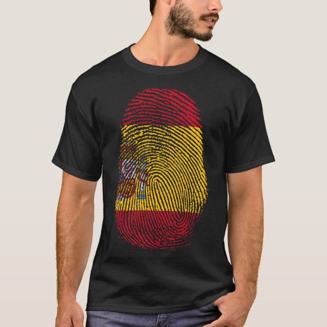 Camiseta Impressão de dedo - Espanha (Frente)