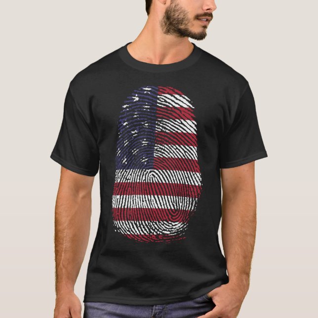 Camiseta Impressão de dedo - EUA (Frente)