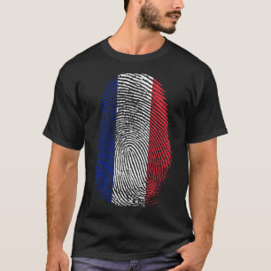 Camiseta Impressão de dedo - França