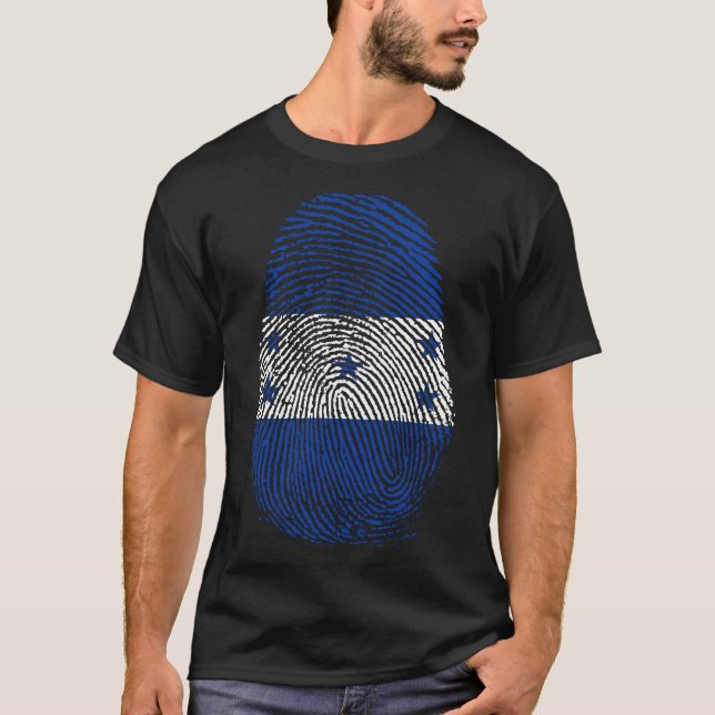 Camiseta Impressão de dedo - Honduras (Frente)