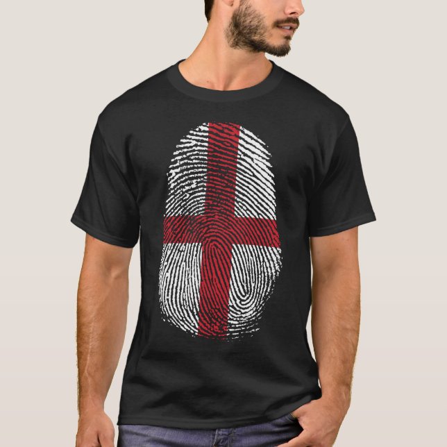 Camiseta Impressão de dedo - Inglaterra (Frente)