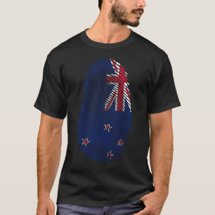 Camiseta Impressão de dedo - Nova Zelândia