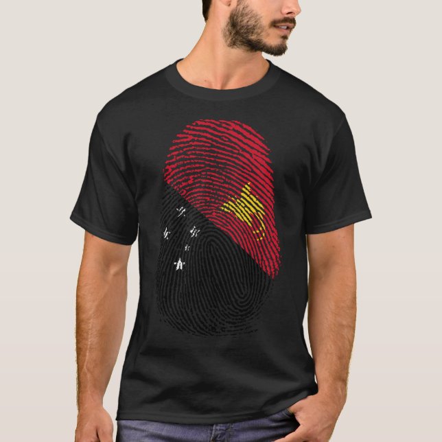 Camiseta Impressão de dedo - Papua-Nova Guiné (Frente)
