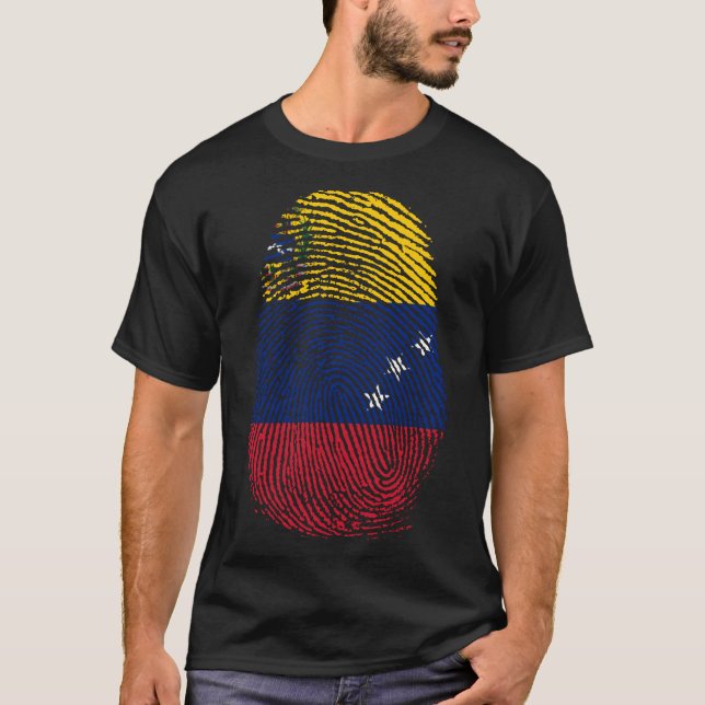 Camiseta Impressão de dedo - Venezuela (Frente)