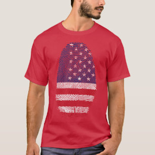 Camiseta IMPRESSÃO de dedos EUA