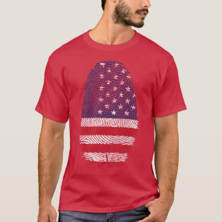Camiseta IMPRESSÃO de dedos EUA
