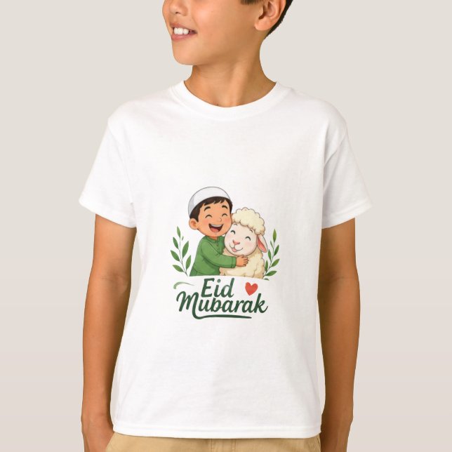 Camiseta Impressão de desenho animado de cabra do Eid (Frente)