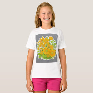 Camiseta impressão de design floral