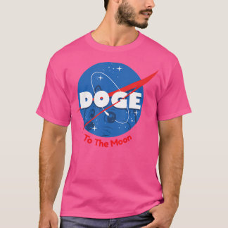 Camiseta Impressão De Espaço De Cães Para A Dogecoina Da Lu