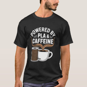 Camiseta Impressão de Filamento de Cafeteira Nerd de Impres