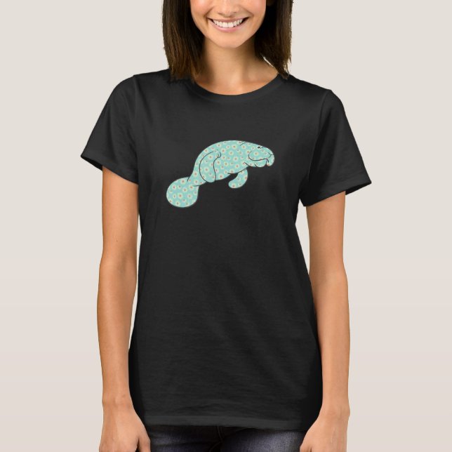 Camiseta Impressão De Flores De Marinha De Boca-Cola, Cute  (Frente)