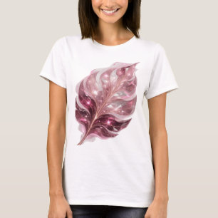 Camiseta Impressão de FOLHA DE PEDRA PRECIOSA prateada dive