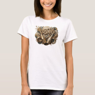 Camiseta Impressão de Garrafa Laranja Limpa BOTTLE POPPER