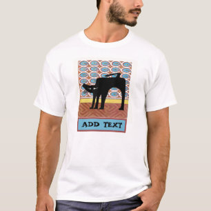 Camiseta Impressão de Gato Negro Japonês