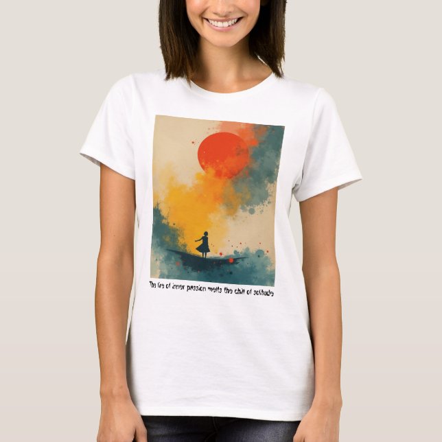 Camiseta Impressão de Gráfico de Vista Positivo (Frente)