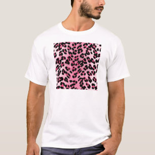 Camiseta Impressão de Guepardo Rosa RAB Rockabilly