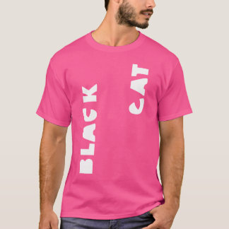 Camiseta Impressão de Ilusões Ópticas de Gato Negro Hallowe